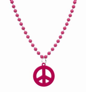 Assorted Neon Peace Necklaces (£1.20 per card)