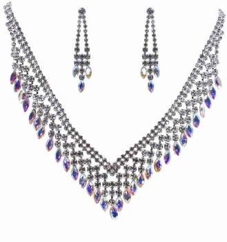 Venetti Diamante Necklace & Pierced Drop Earring Set (£3.95 Each)