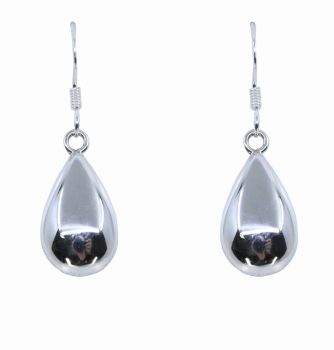 Silver Teardrop Drop Earrings