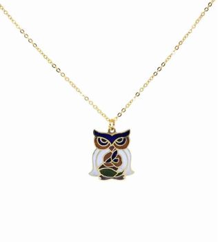 Cloisonne Enamel Owl Pendant (£1.80 Each)