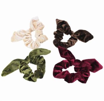 Assorted Velvet Bow Scrunchies (40p Each)