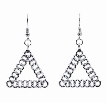 Venetti Chain Triangle Pierced Drop Earrings (40p per pair)
