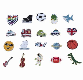 Assorted Boys Enamelled Pin Badges 