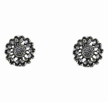 Diamante Clip-on Flower Earrings (90p per pair)