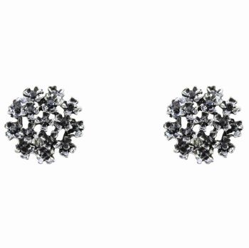 Diamante Clip-on Flower Earrings (£1.10 per pair)