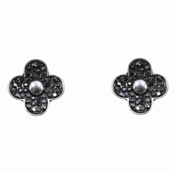 Diamante Flower Clip-on Earrings (95p per pair)