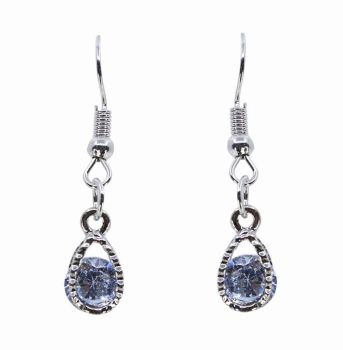 Diamante Pierced Drop Earrings (40p per pair)