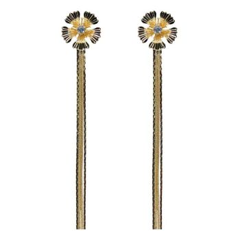 Diamante Flower Pierced Drop Earrings (£1.25 per pair)