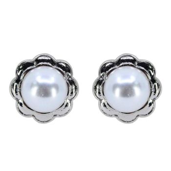 Pearl Flower Clip-on Earrings (70p Per Pair)