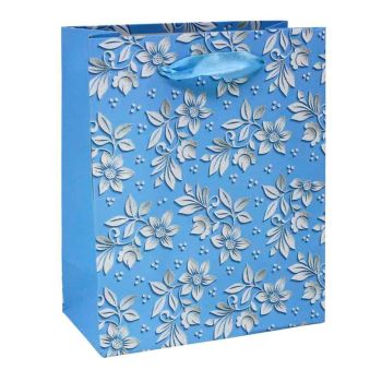 Assorted Glitter Floral Gift Bags (30p Each)