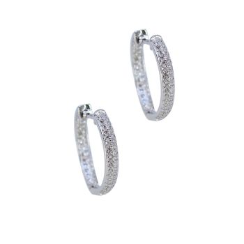 Silver Clear CZ Huggie Earrings (£7.70 Each)