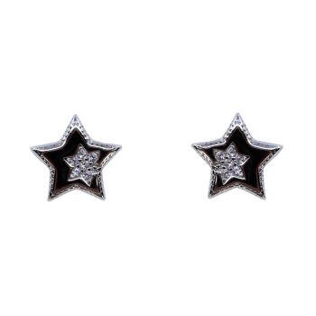 Silver Clear CZ Star Stud Earrings (£3.60 Each)