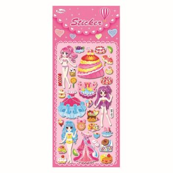 Assorted Embossed Dress up Princess Stickers (20p per sheet)