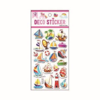 Assorted Embossed Boat Stickers (20p per sheet)