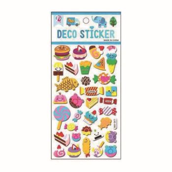 Assorted Embossed Sweet Treat Stickers (20p per sheet)
