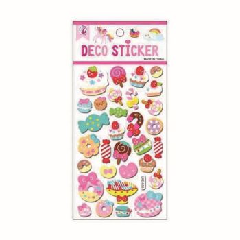 Assorted Embossed Cake & Candy Stickers (20p per sheet)