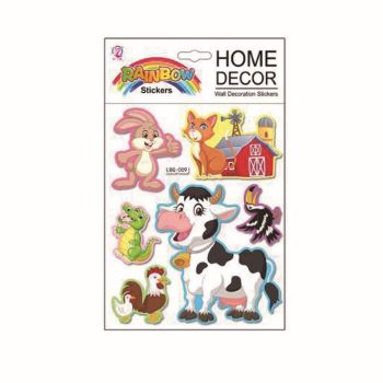Assorted Embossed Animal Wall Stickers (30p per sheet)