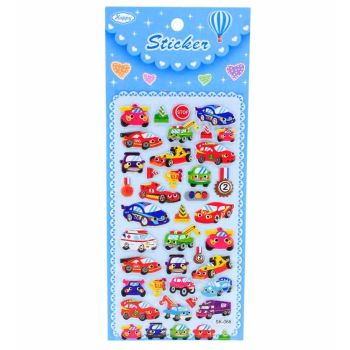 Assorted Embossed Car Themed Stickers (20p per sheet)