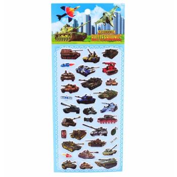 Assorted Embossed Army Tank Stickers (20p per sheet)