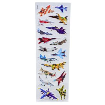 Assorted Embossed Military Air Craft Stickers (30p per sheet)
