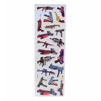 Assorted Embossed Gun Stickers (30p per sheet)
