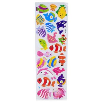 Assorted Embossed Sea Animal Stickers (30p per sheet)