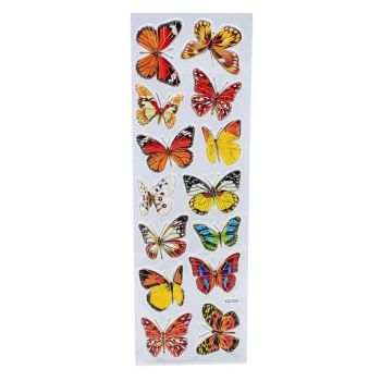 Assorted Embossed Butterfly Stickers (30p per sheet)
