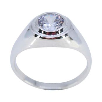 Gents Silver Clear CZ Ring (£13.95 Each)