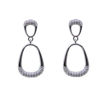 Silver Clear CZ Drop Earrings (£4.95 Each)