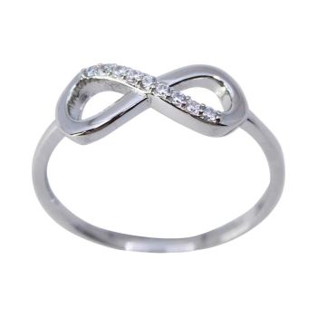 Silver Clear CZ Infinity Ring (£3.25 Each)