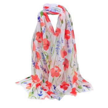 Poppy Print Maxi Scarves