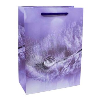 Assorted Feather Themed Gift Bags (45p Each)