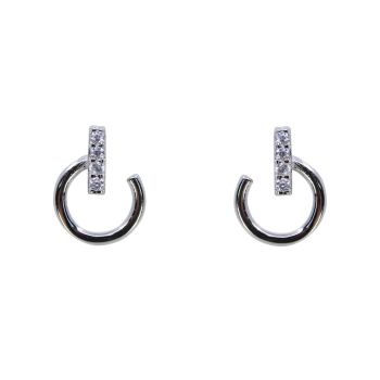 Silver Clear CZ Stud Earrings (£2.50 per pair)
