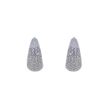 Silver Clear CZ Huggie Earrings (£9.50 per pair)