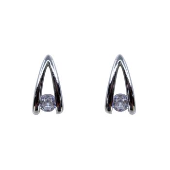 Silver Clear CZ Stud Earrings (£2.70 per pair)