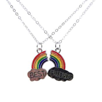 Enamelled Best Friend Rainbow Pendant Set (£1.20 per set)