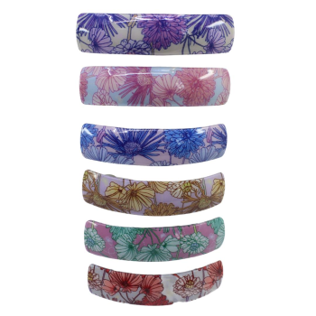 Acrylic Floral French Clip - (£0.40)