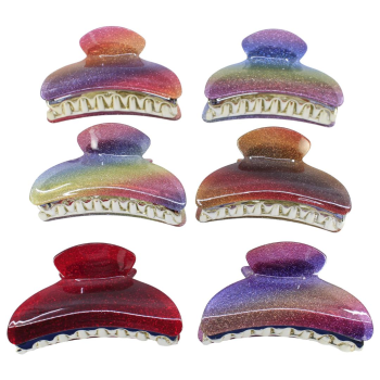 Assorted Rainbow Glitter Clamps (85p Each)