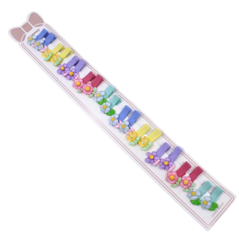 Kids Assorted Flowers On Covered concord Clip . ( £ 0.35 Per Pair )