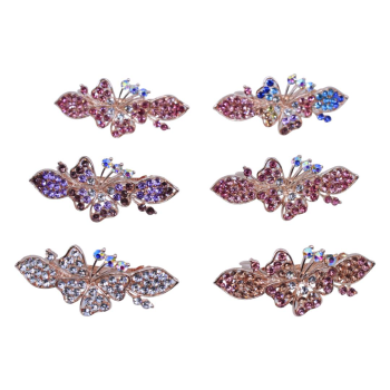 Diamante Ladies butterfly French Clip ( £ 1.00 Each )