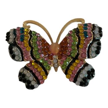 Ladies Crystal butterfly Brooch