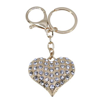 Diamante Heart Bag Charm (£1.50 Each)