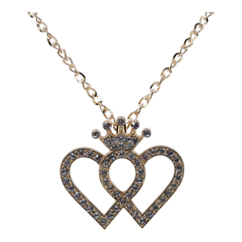 Diamante Heart & Crown Pendant (£1.20 Each)