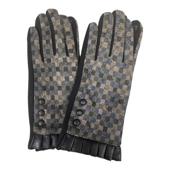 Ladies Winter Stretch geometric Design winter Glove (£ 2.95 Per pair )