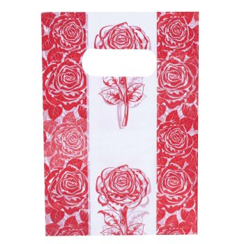 Rose Print Carrier Bags (£1.95 per pack)
