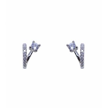Silver Clear CZ Stud Earrings (£3.30 per pair)