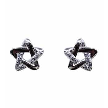 Silver Clear CZ Star Stud Earrings (£2.95 per pair)