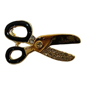 Ladies Gold Colour Plated Scissor Brooch ( £ 1.00 Each )
