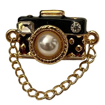 Gold Colour Plated Camera Brooch(£1.25 Each )