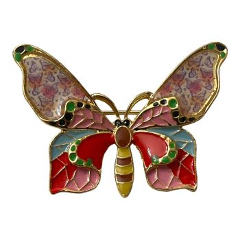Ladies Hand Painted Enamel Butterfly Brooch (£1.35 Each)
